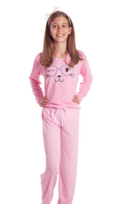 pijama-longo-em-poliviscose-infantil-menina-gatinho-poa